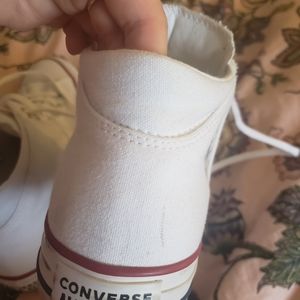 White Medium Height Converse